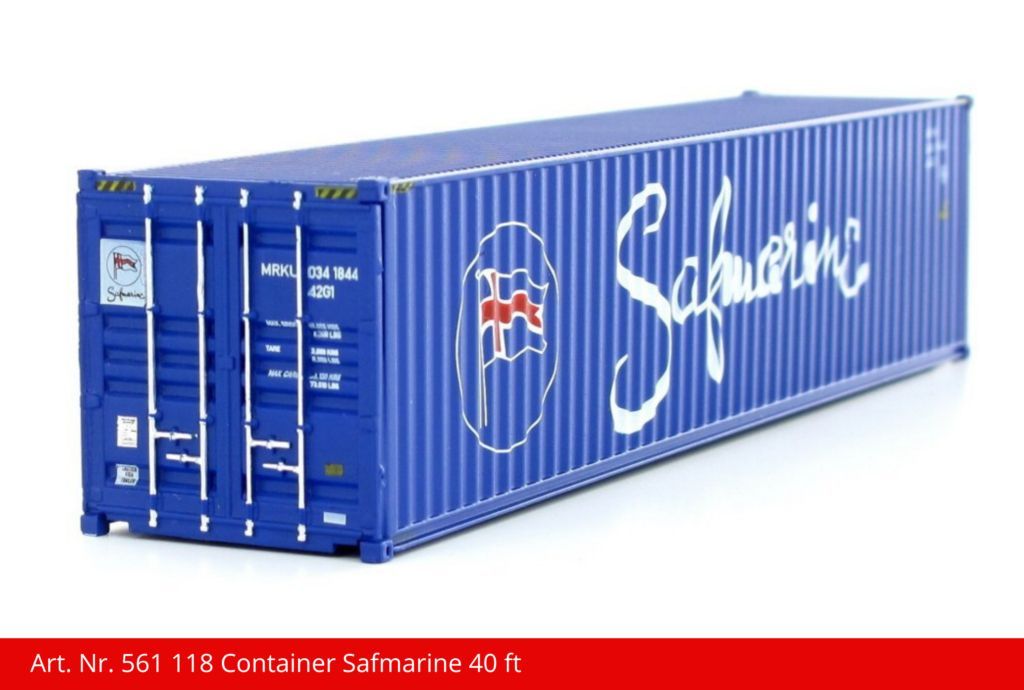 561118 Kiss Schweiz - Container 40 ft Safmarine blau - Spur 1